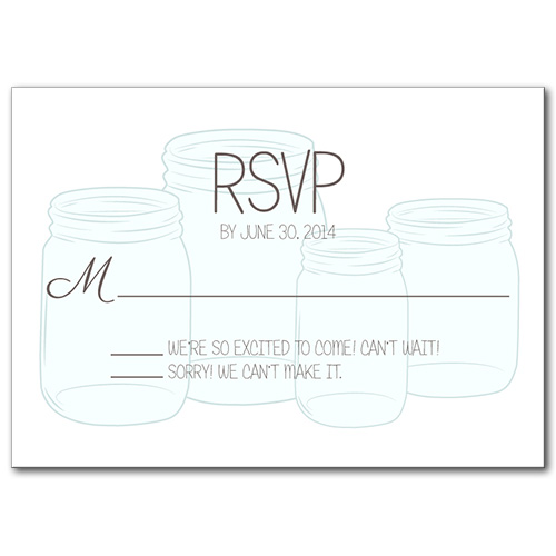 Mason Jar of Love Response Card