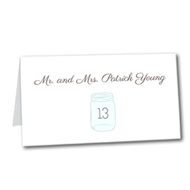 Mason Jar of Love Table Card