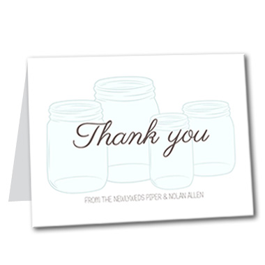 Mason Jar of Love Thank You Card