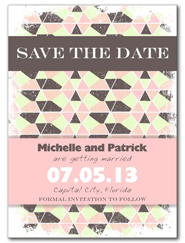 Modern Navajo Save the Date Card