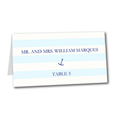 Nautical Stripes Table Card