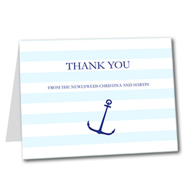 Nautical Stripes Thank You Card