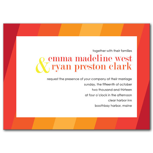 Ombre Fun Wedding Invitation