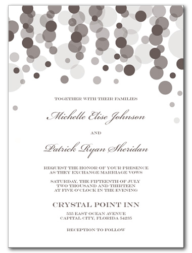 Pearly Rainfall Wedding Invitation