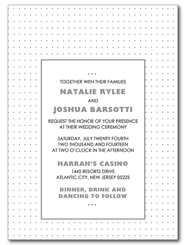 Petite Confetti Wedding Invitation