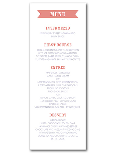 Playful Destiny Menu