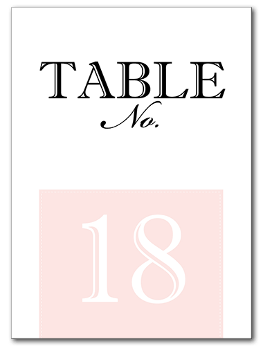 Posh Bliss Table Number 