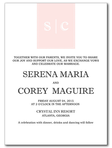 Posh Bliss Wedding Invitation