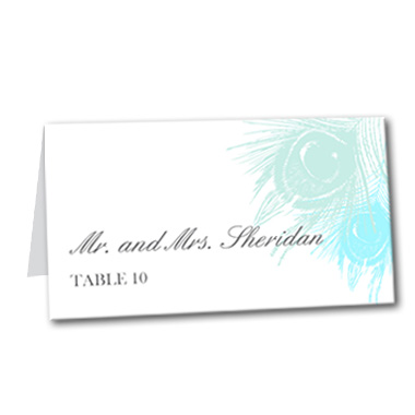 Precious Peacock Table Card