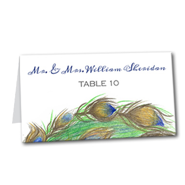 Pretty Peacock Table Card