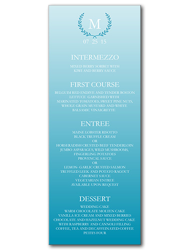 Quiet Monogram Menu