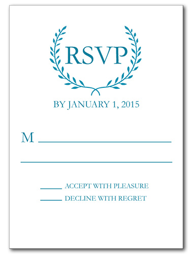 Quiet Monogram Response Card