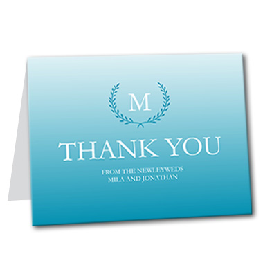 Quiet Monogram Thank You Card