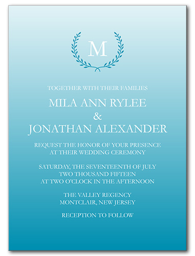 Quiet Monogram Wedding Invitation