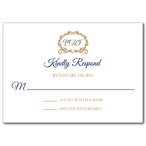 Regal Monogram Response Card