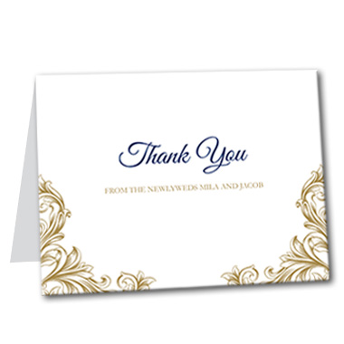 Regal Monogram Thank You Card