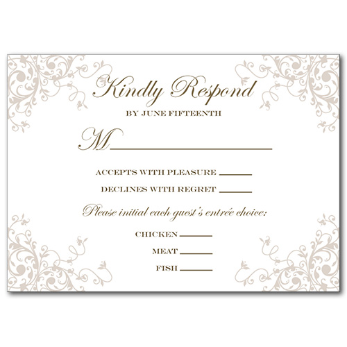 Romantic Flourish Response Card