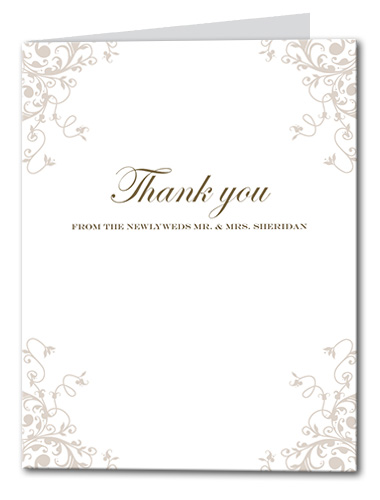 Romantic Flourish Thank You Card