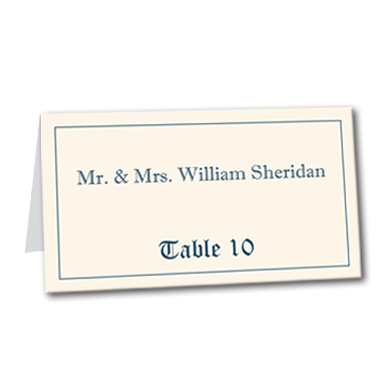 Royal Affair Table Card