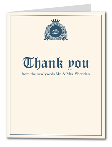 Royal Affair Thank You Card