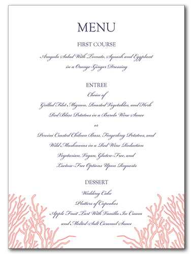 Royal Reef Menu