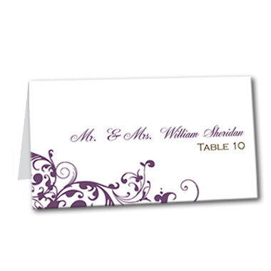 Royal Swirls Table Card