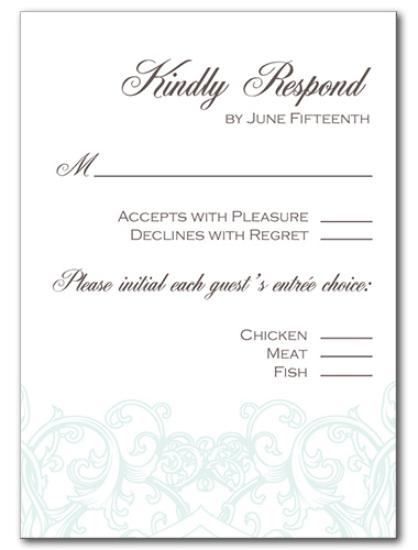 Rustic Swirl Response Card