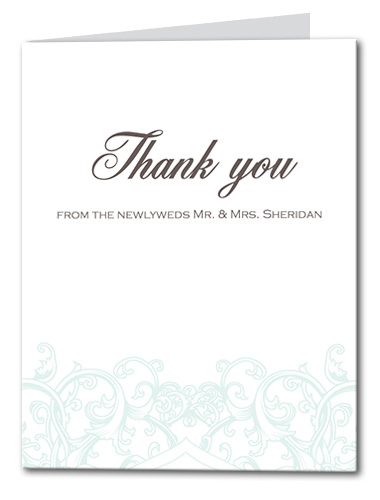 Rustic Swirl Thank You Card