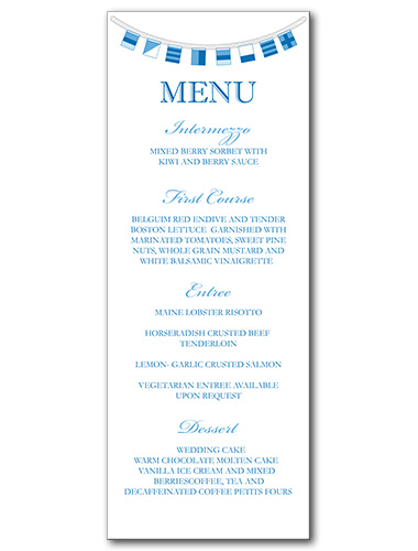 Sailor Savvy Menu