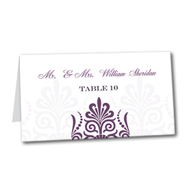 Sheer Plum Table Card