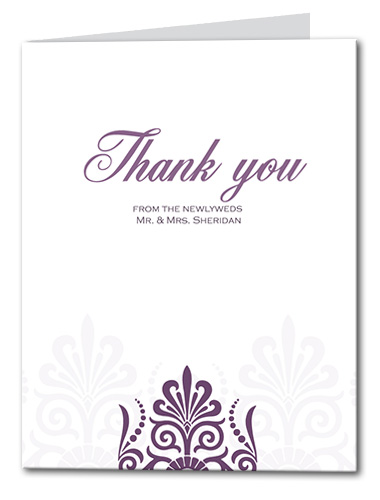 Sheer Plum Thank You Card