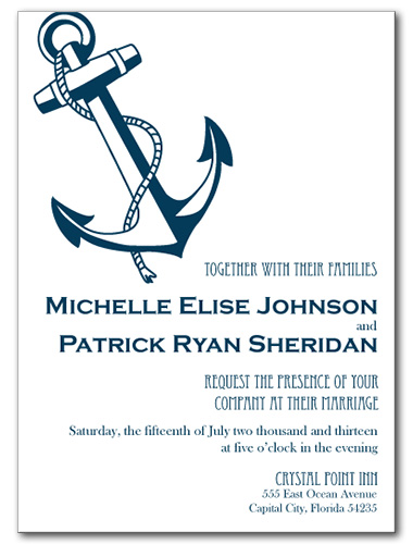 Shoreline Anchor Wedding Invitation