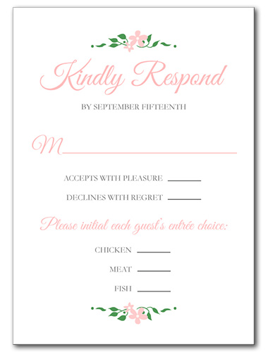 Simple Wreath Response Card