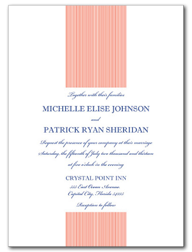 Simplistic Shore Wedding Invitation