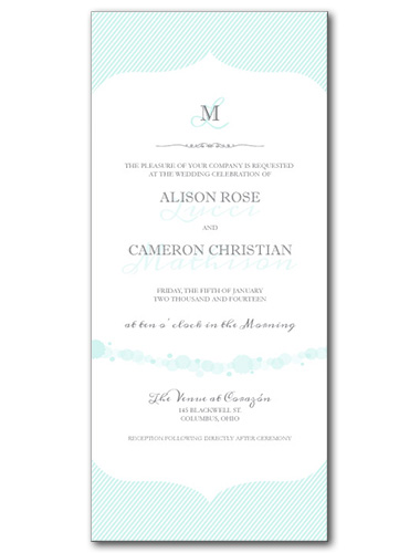 Simply Serene Wedding Invitation