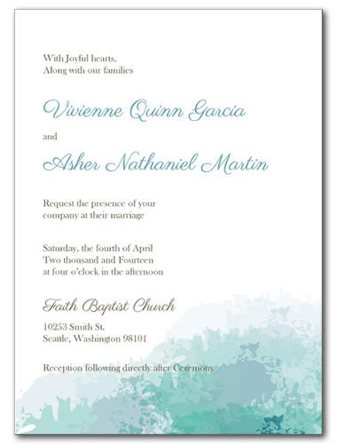 Soft Sea Wedding Invitation