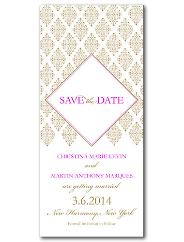 Sparkling Diamond Save the Date Card