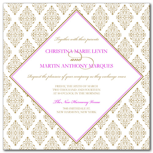 Sparkling Diamond Wedding Invitation