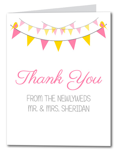 Spring Garland Thank You Card