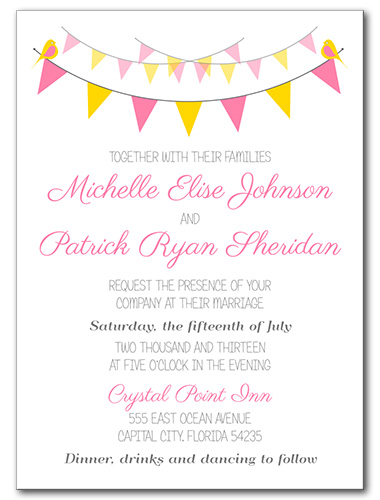 Spring Garland Wedding Invitation