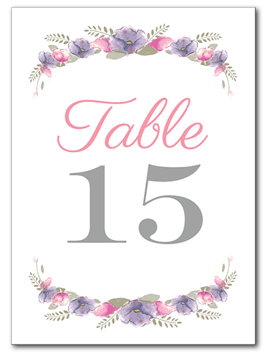 Spring Love Table Number 