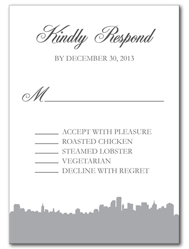 Stunning Skyline Response Card