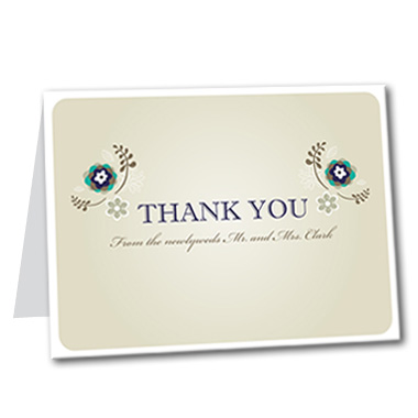 Summer Flourish Thank You Card