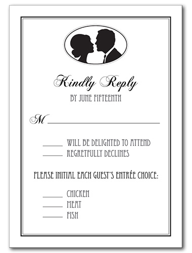 Swanky Silhouette Response Card