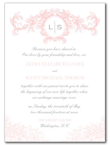 Sweet Romance Wedding Invitation