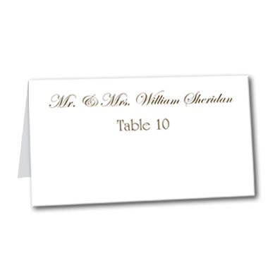 Blank Table Card