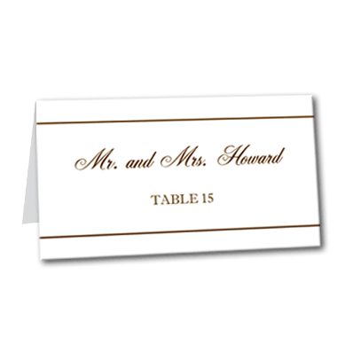 Simple Gold Table Card