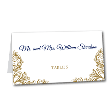 Regal Monogram Table Card