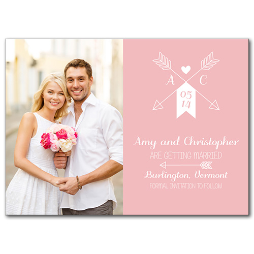 Artistic Arrow Save the Date Card