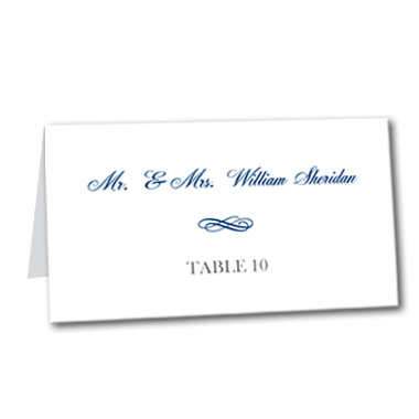 Elegant Swirl Table Card